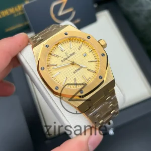 ساعت مچی مردانه اودمار پیگه تمام طلایی Audemars Piguet Royal Oak Full Golden