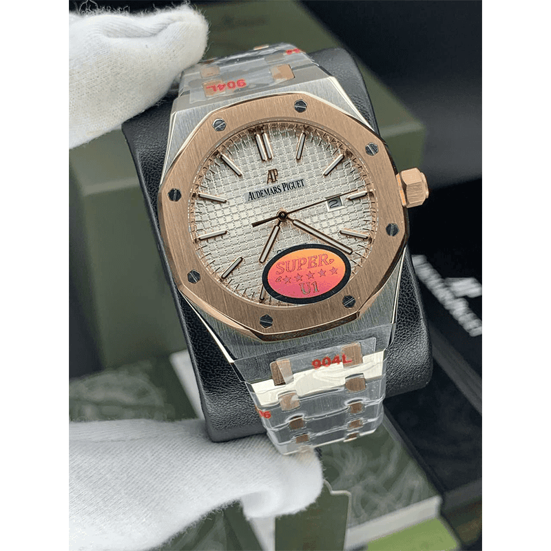 Audemars Piguet Royal Oak Set Silver Rose Gold White Screen