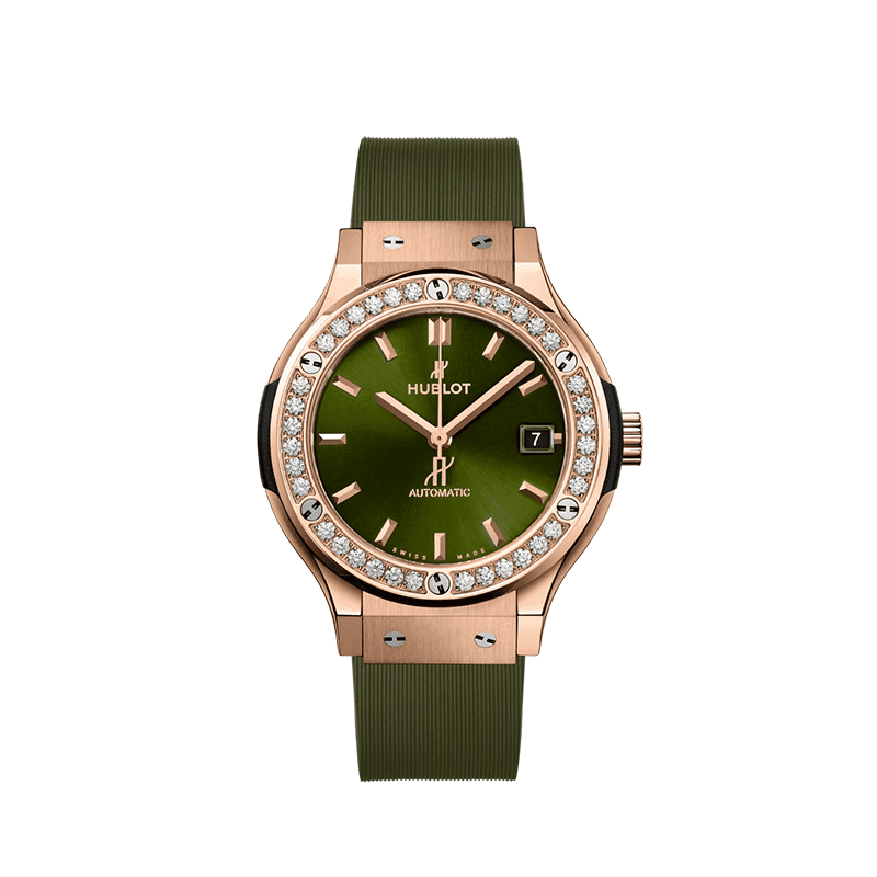 Hublot Diamonds Rose Gold Green Screen Around Jewel Thumb