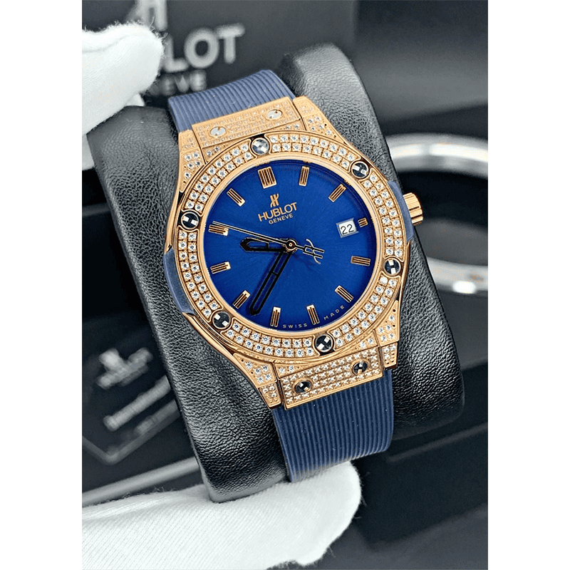 Hublot Diamonds Rose Gold Navy Screen Around Jewel