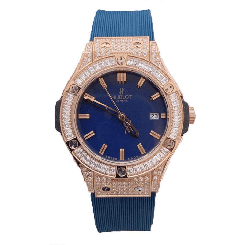 Hublot Diamonds Rose Gold Navy Screen Full Jewel
