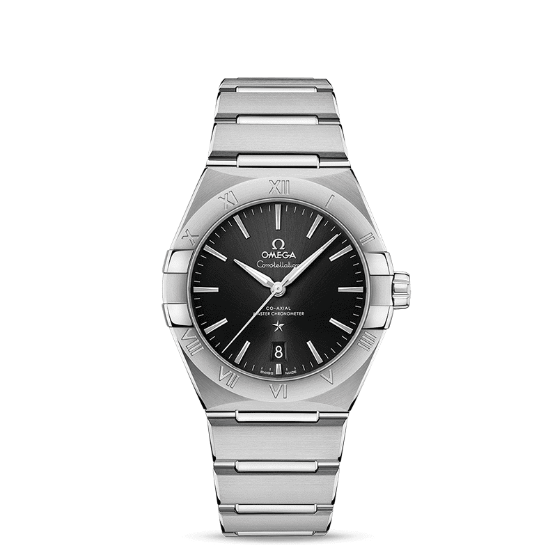 Omega Constellation Black Screen Line Index Thumb