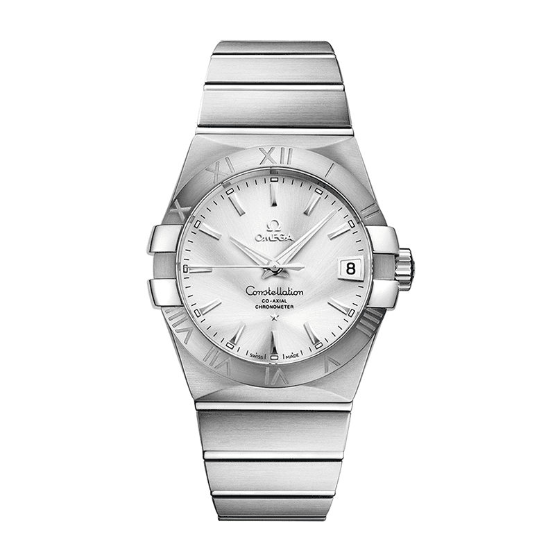 Omega Constellation Silver White Screen Line Index Thumb