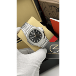 Patek Philippe Nautilus Silver Black Screen