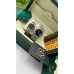 Rolex Datejust Silver Black Screen Diamond Index