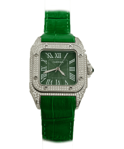 Cartier Santos Diamonds Full Green