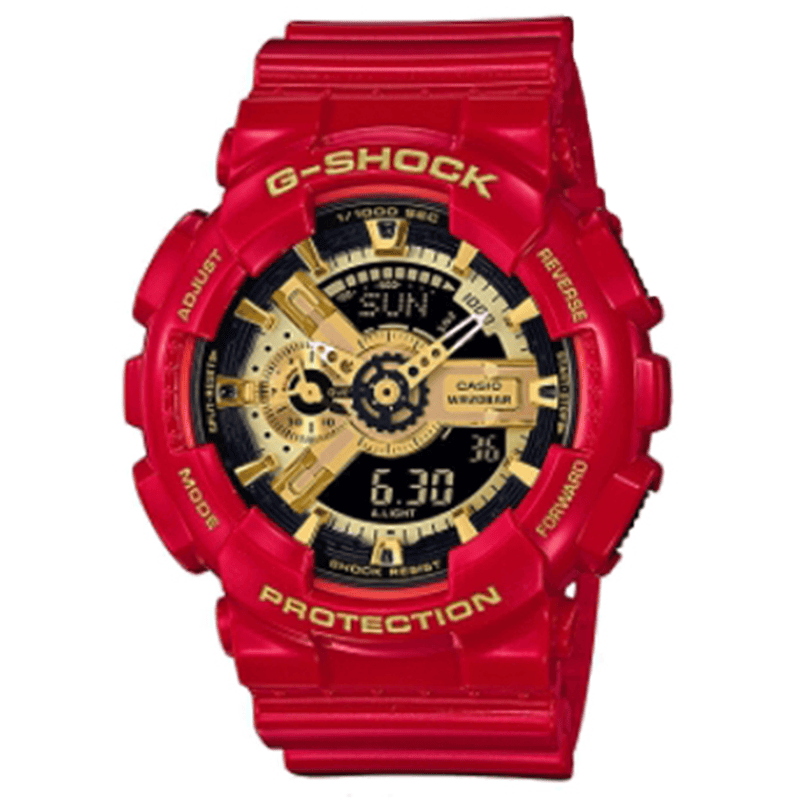 Casio G-Shock GA-110PT Red Golden Screen