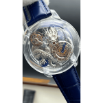 Jacob&Co Astronomia Flawless Imperial Dragon Silver Blue Strap