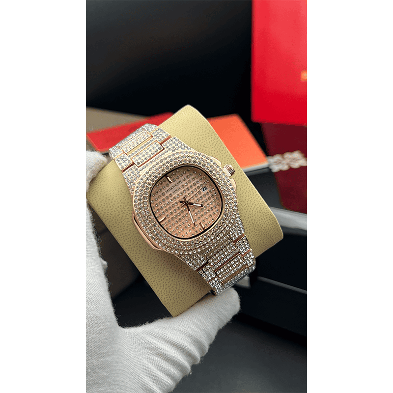 Patek Philippe Nautilus Rose Gold Full Diamond