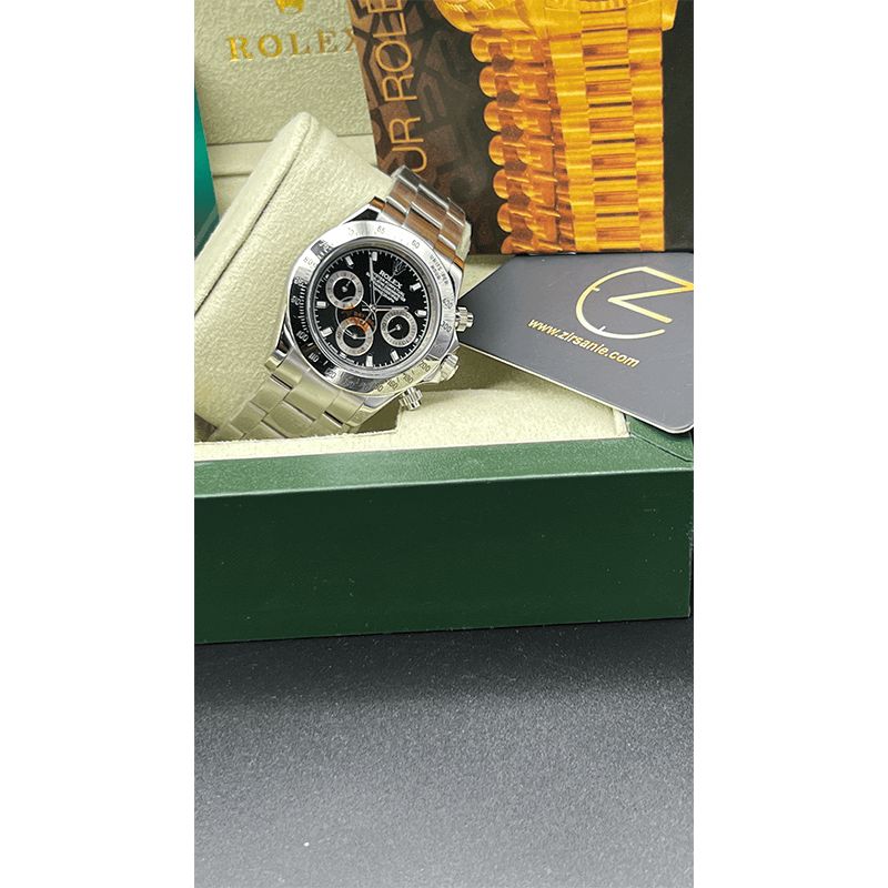Rolex Daytona Cosmograph Full Silver Black Screen