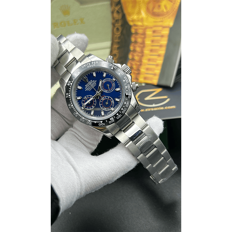 Rolex Daytona Cosmograph Full Silver Blue Screen