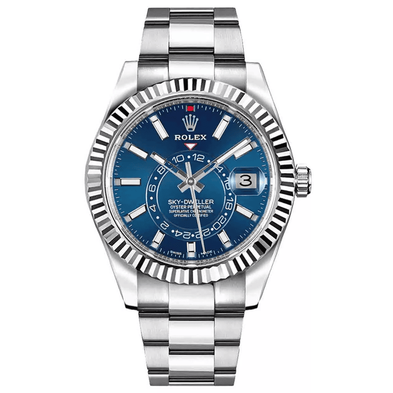 Rolex Sky Dweller Silver Blue Screen