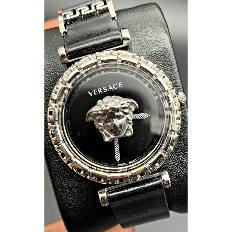 Versace Greca Full Black Silver Around