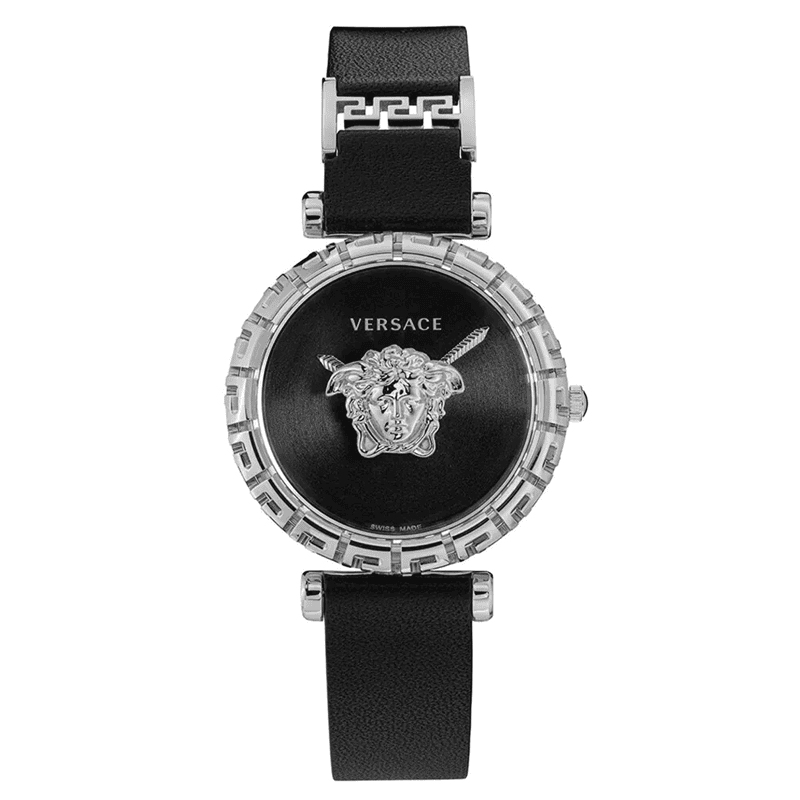 Versace Greca Full Black Silver Around