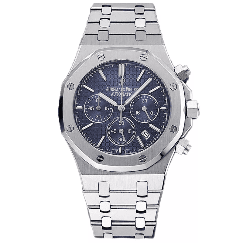 AP Royal Oak Chronograph Silver Blue Screen