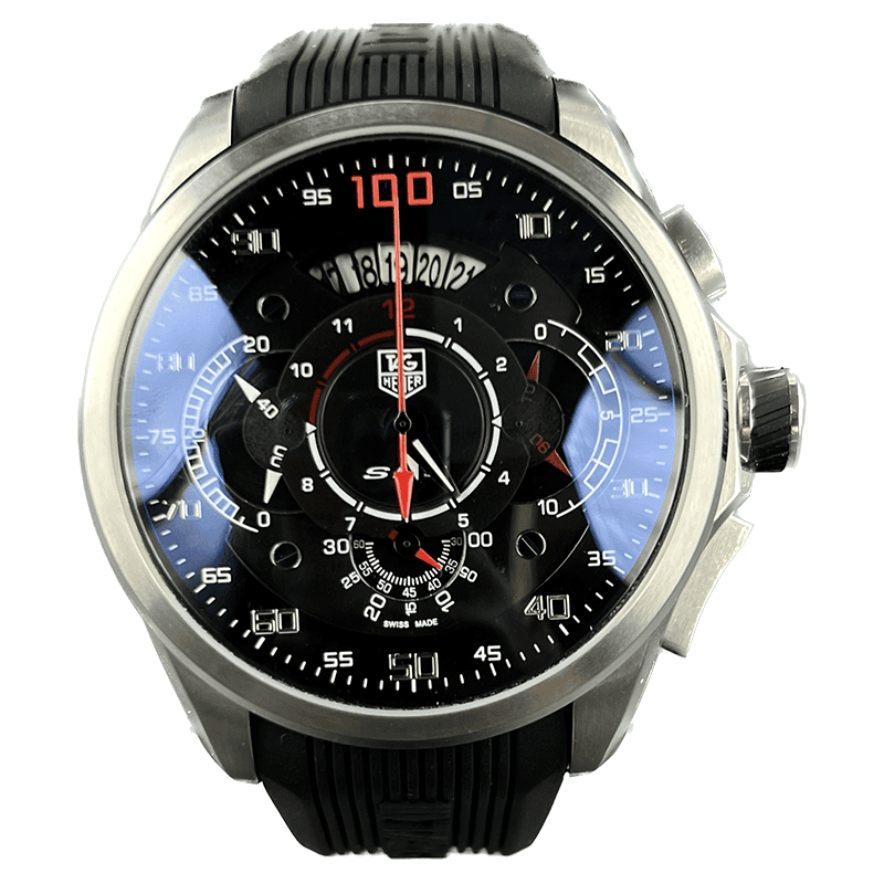Tag Heuer Mercedes Benz Silver Rubber