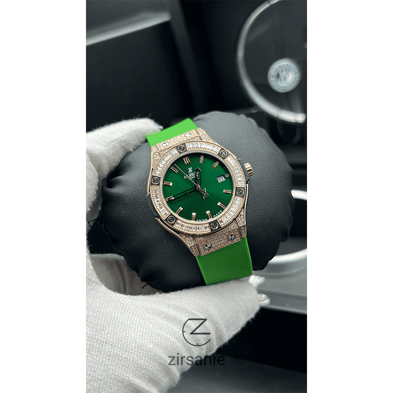 Hublot Diamonds Rosegold Green Jewels