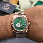 Rolex Day Date Rosegold Green Greek Index