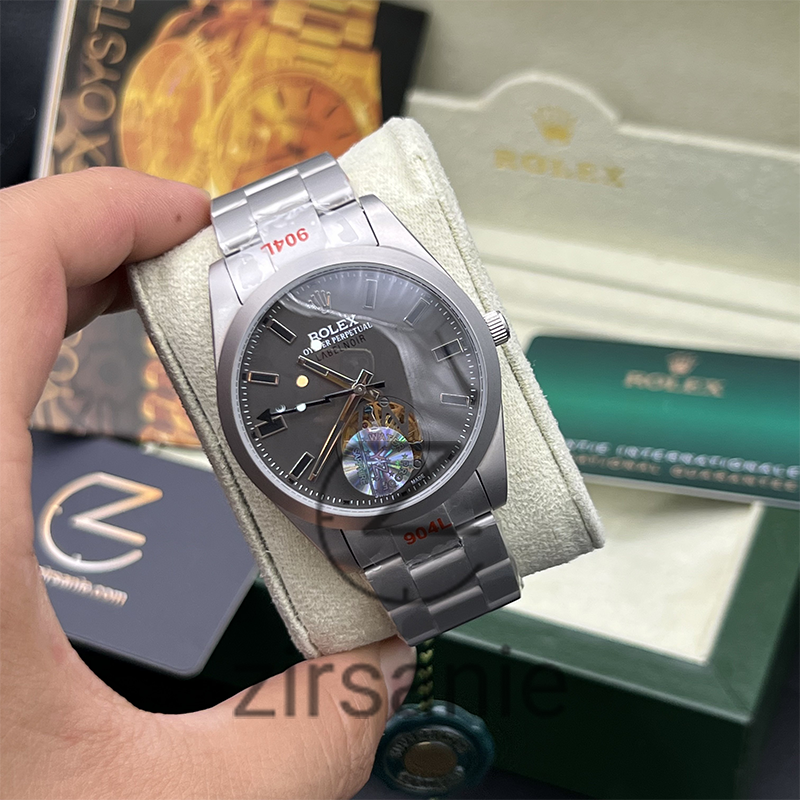 Rolex Open Heart Label Noir Silver