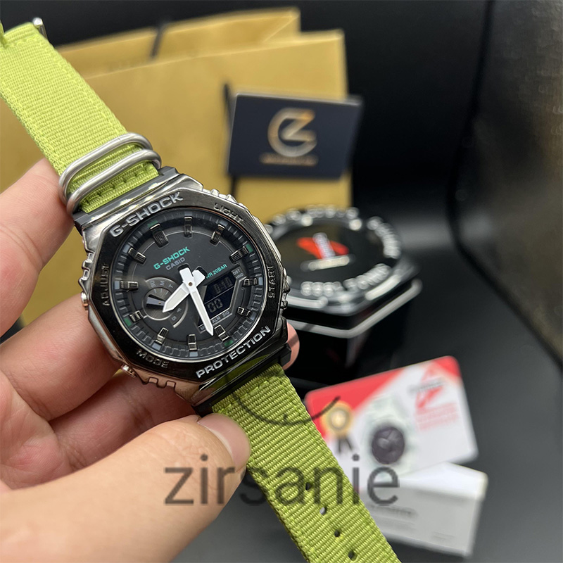Gm2100 CHS Jishak Casio green men's wristwatch