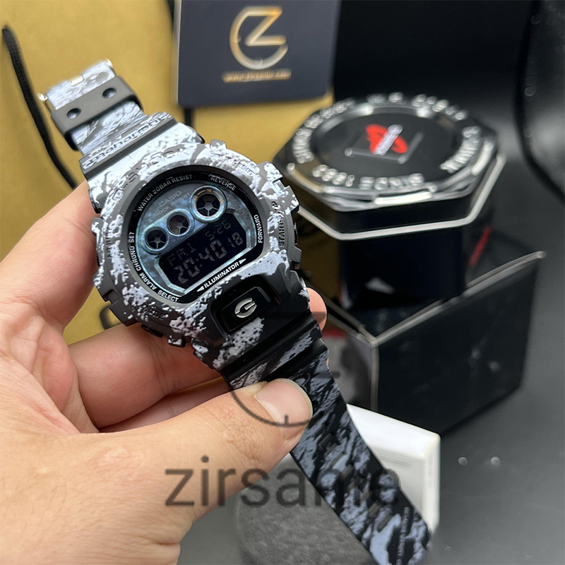 Gd_x6900MH Casio Jishak white black wristwatch