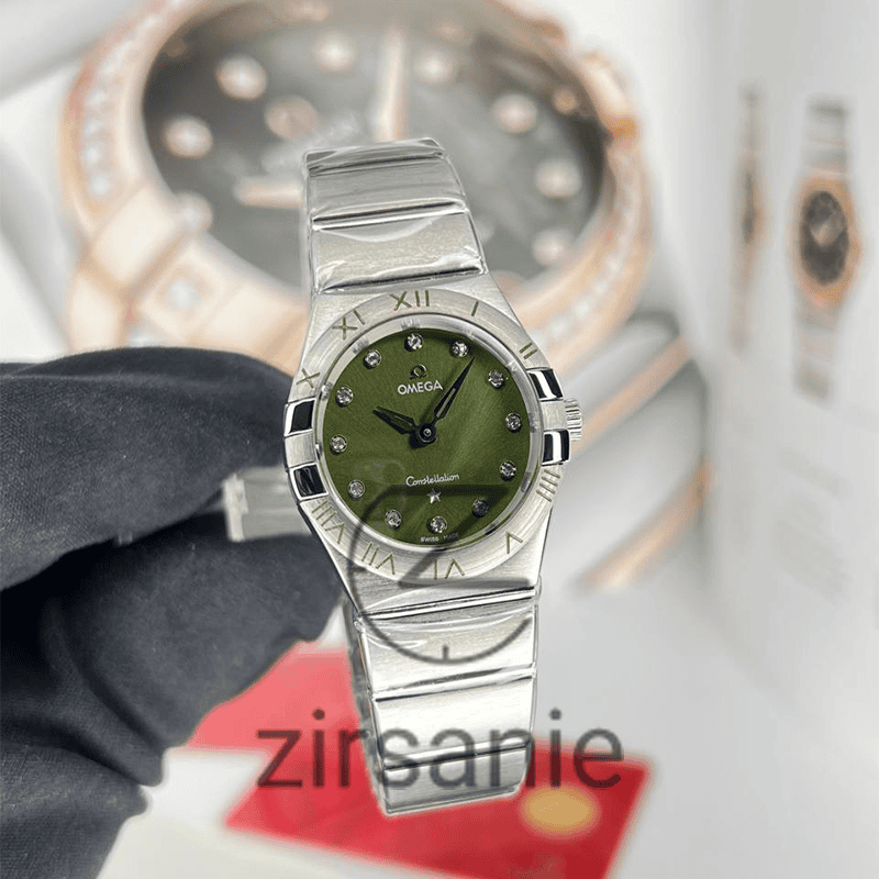 Omega Constellation Manhattan Silver Green