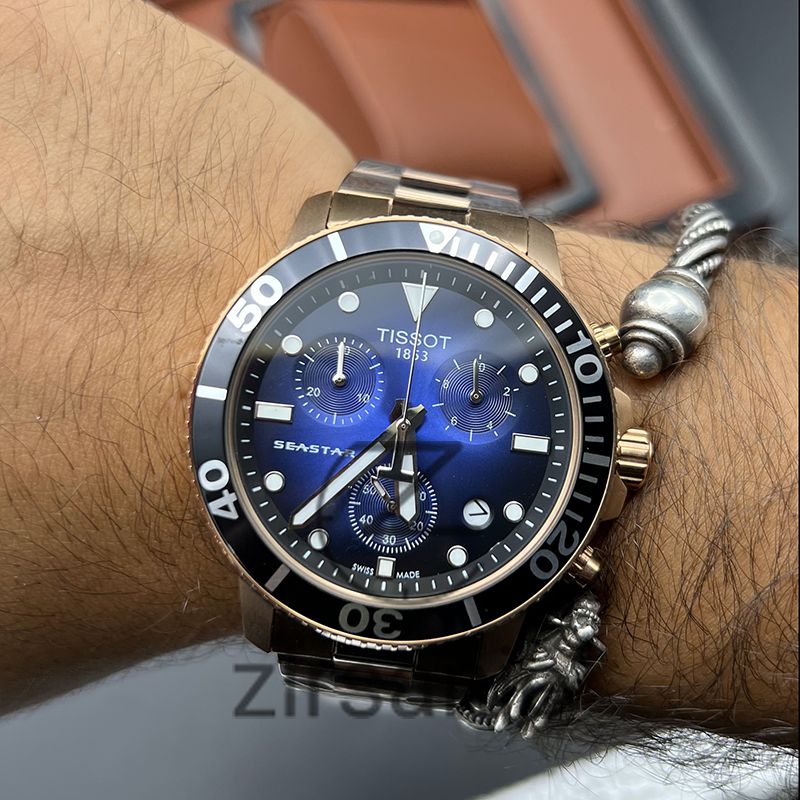 Tissot Rosegold Blue Sea Star1853