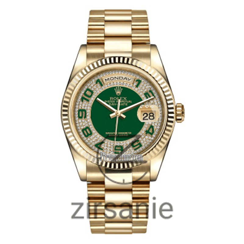 Rolex Day Date Golden Green Diamonds Automated