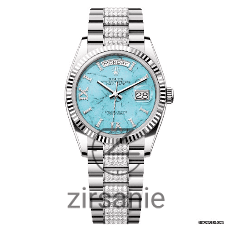 Rolex Day Date Silve Tiffany Automated