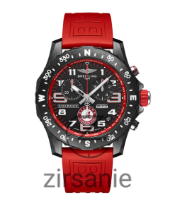 Breitling red rubber strap chronograph