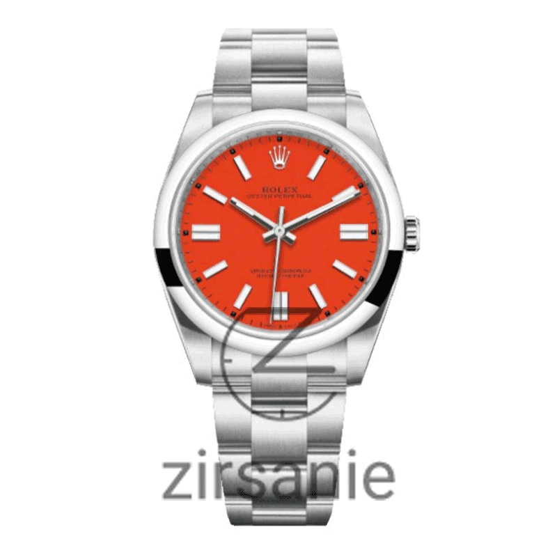 Rolex Oyster Perpetual Silver Red