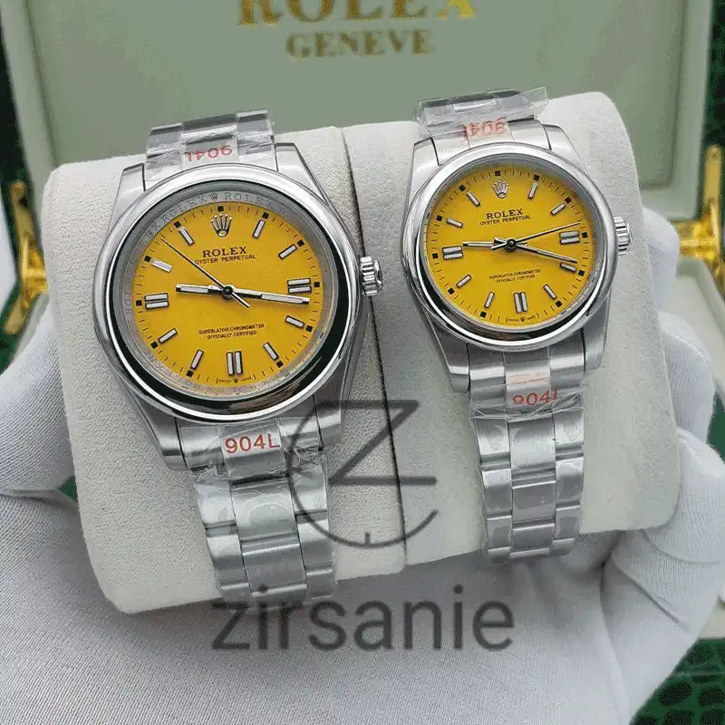 Rolex Oyster Perpetual Silver Yellow