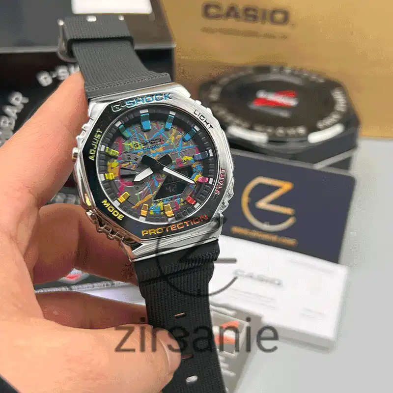 Casio G-Shock-GM-2100 Silver Gray MultiColor
