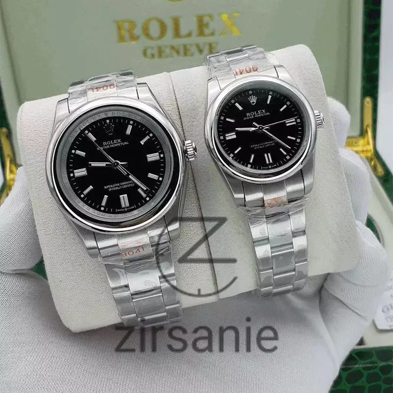 Rolex Oyster Perpetual Silver Black