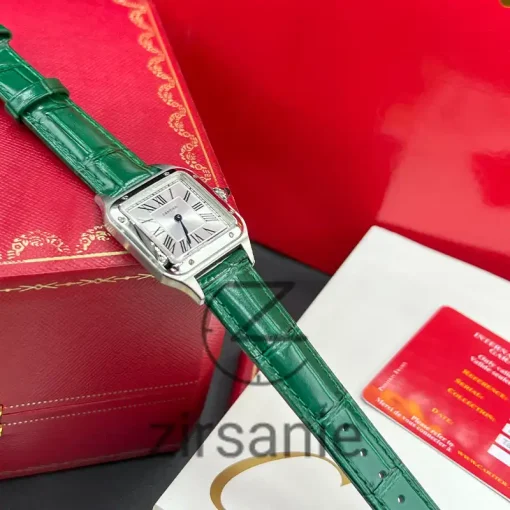 Cartier de Santos Leather Strap Green