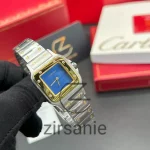Cartier de Santos Metal Silver Gold Blue screen