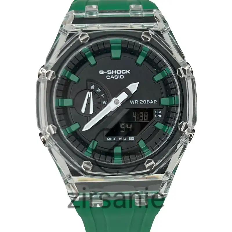 Casio G-Shock Ga-2100 Custom Glass Frame Green