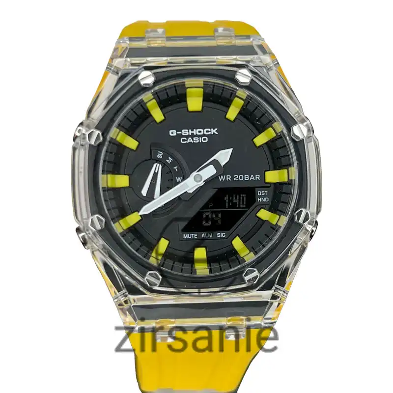 Casio G-Shock Ga-2100 Custom Glass Frame Yellow