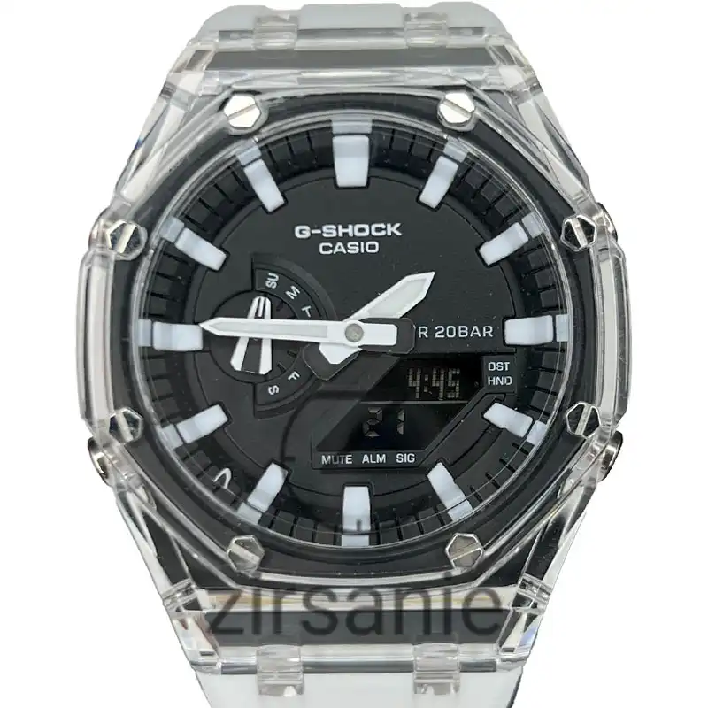 Casio G-Shock Ga-2100 Custom Glass Frame white
