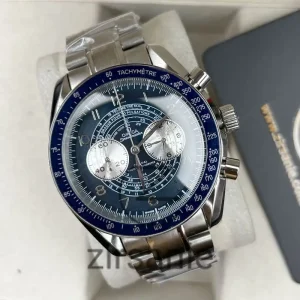 Omega Speedmaster silver blue screen