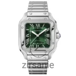Cartier Santoz Silver green screen