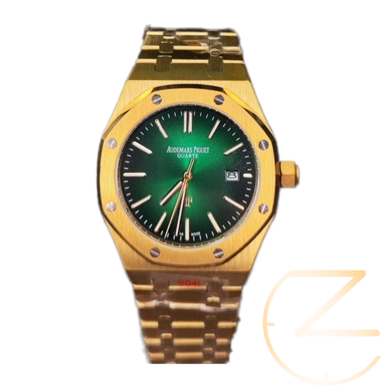Untitled design (1) ساعت مچی اودمار پیگه طلایی صفحه سبز Audemars piguet