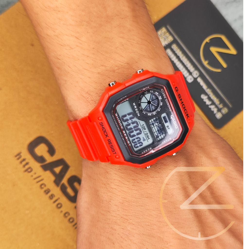 ساعت مچی کاسیو جیشاک جهان نما قرمز G-Shock Casio world time