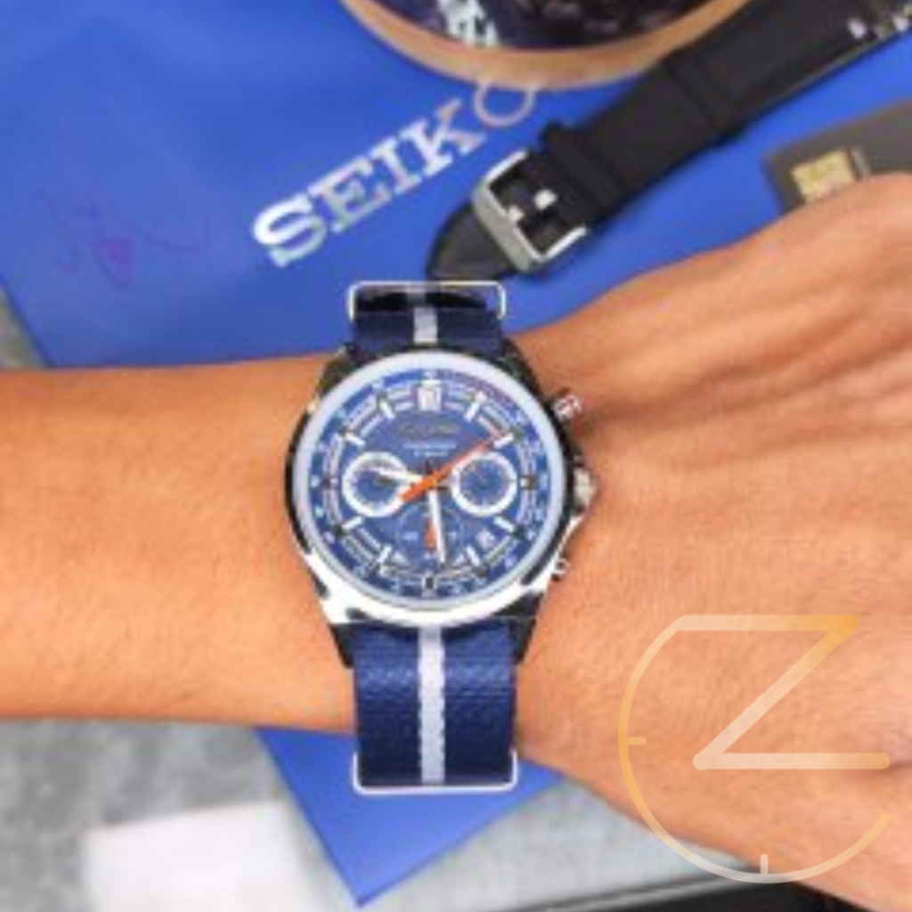 ساعت مچی سیکو برزنتی کرنوگراف سرمه ای SEIKO CHRONOGRARH