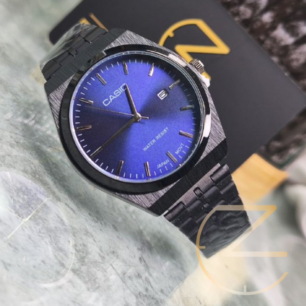 ساعت مچی کاسیو کلاسیک مردانه مشکی صفحه سرمه ای CASIO classic