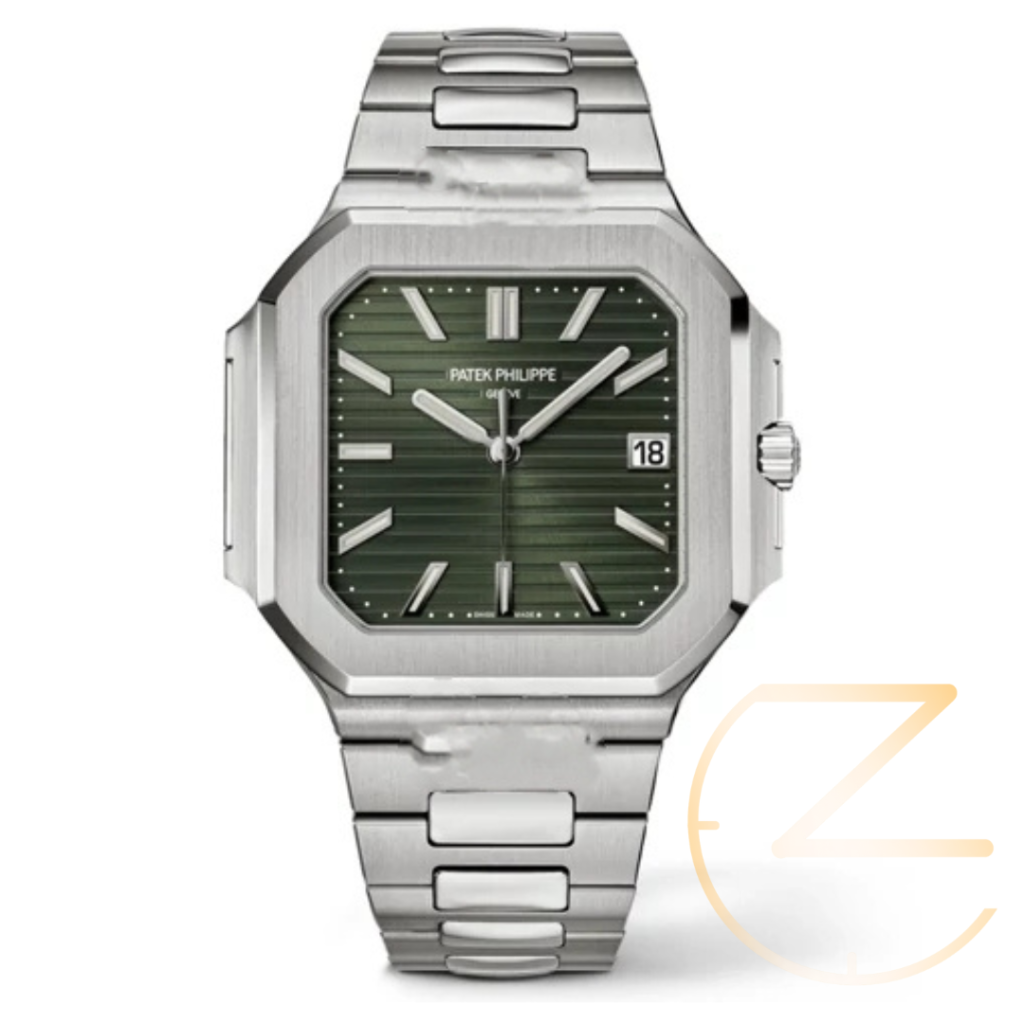 ساعت مچی پتک فیلیپ کوبیتوس سیلور صفحه سبز Pattek Philippe Cubitus Silver