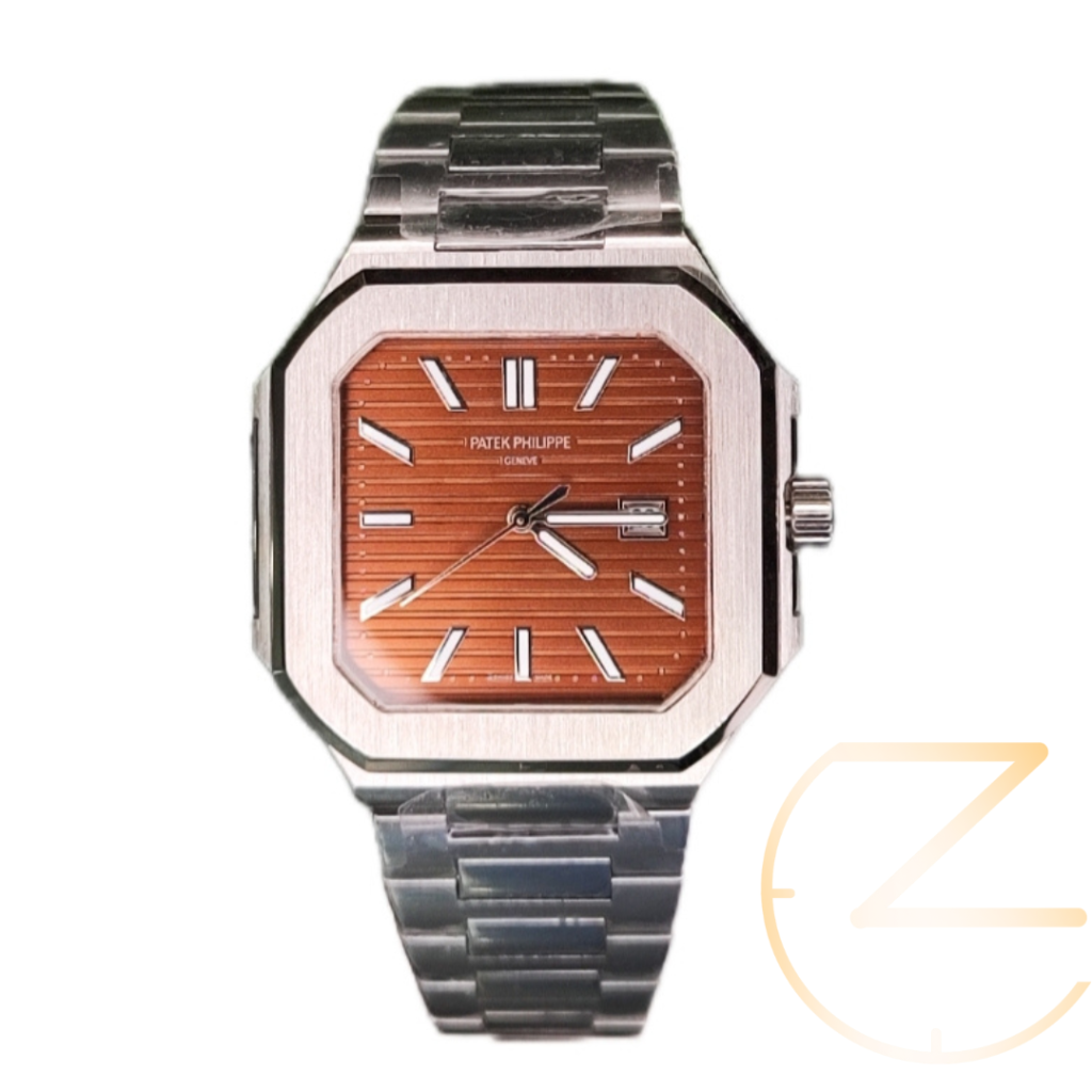 ساعت مچی پتک فیلیپ کوبیتوس سیلور صفحه بژ Pattek Philippe Cubitus Silver