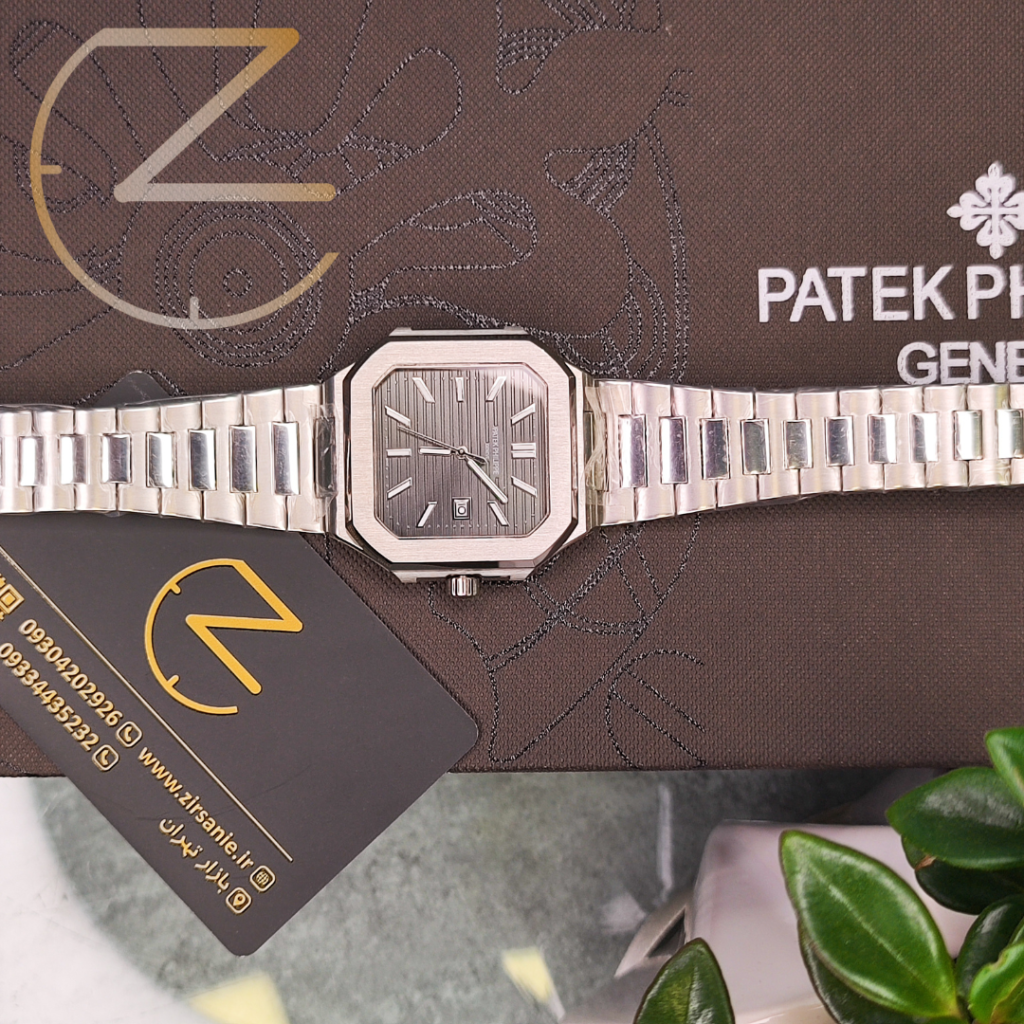ساعت مچی پتک فیلیپ کوبیتوس سیلور صفحه طوسی Pattek Philippe Cubitus Silver