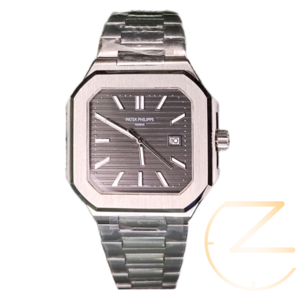 ساعت مچی پتک فیلیپ کوبیتوس سیلور صفحه طوسی Pattek Philippe Cubitus Silver