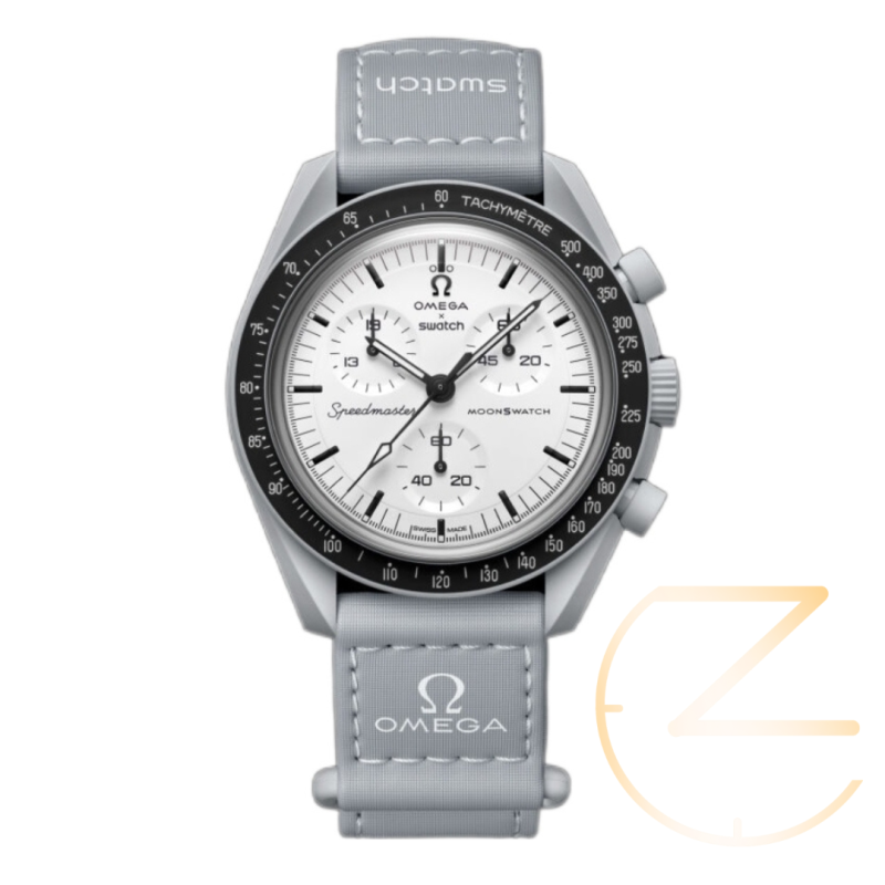 Untitled design (47) ساعت مچی امگا سواچ مون مدل 1965 Omega swatch mission to the moon(1965)